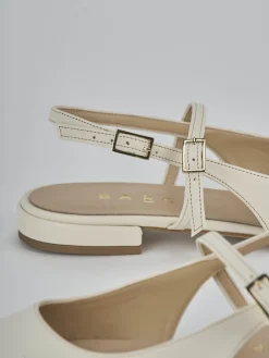 Ballerine tacco 1cm pelle bianco