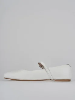 Ballerine tacco 1cm pelle bianco