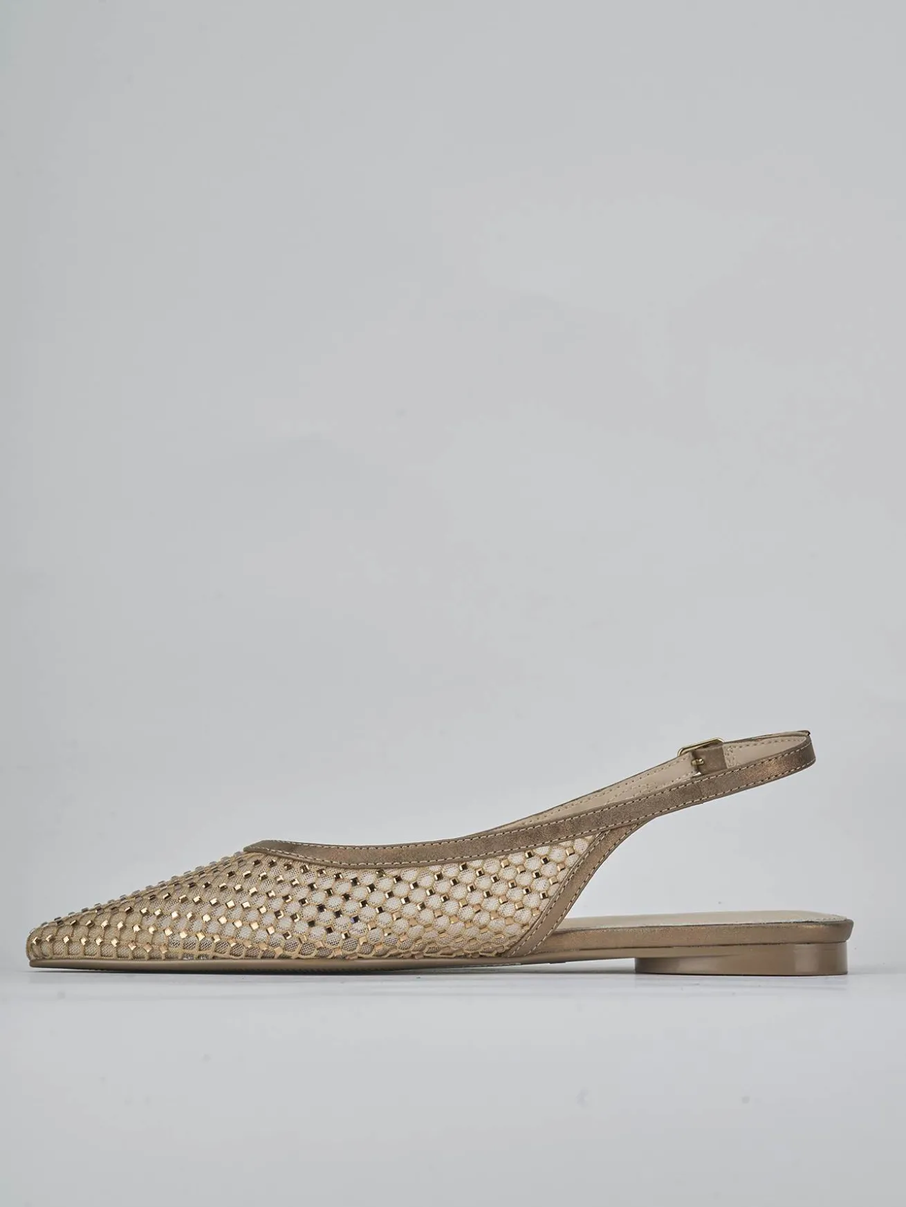 Ballerine tacco 1cm pelle bronzo