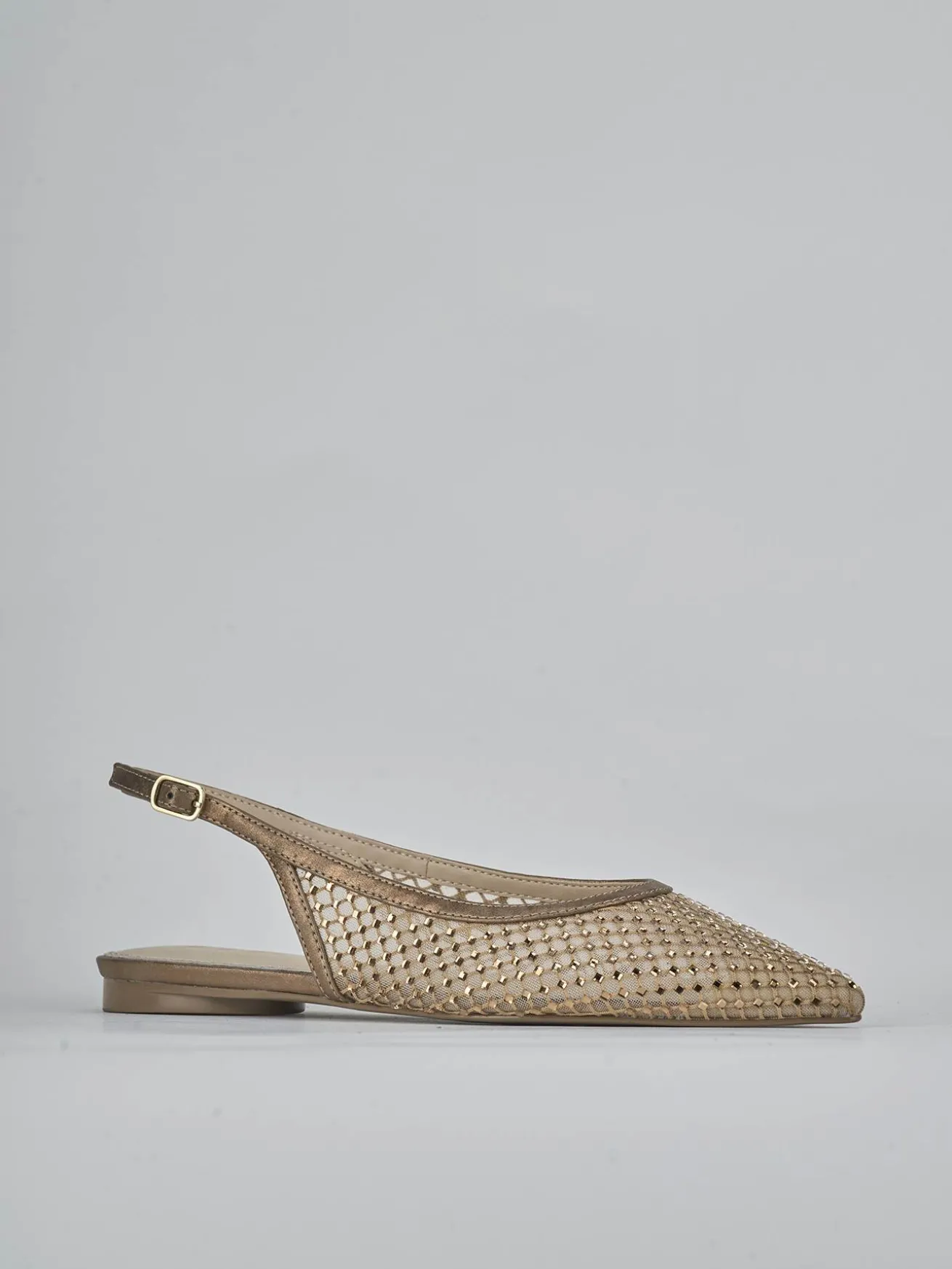 Ballerine tacco 1cm pelle bronzo