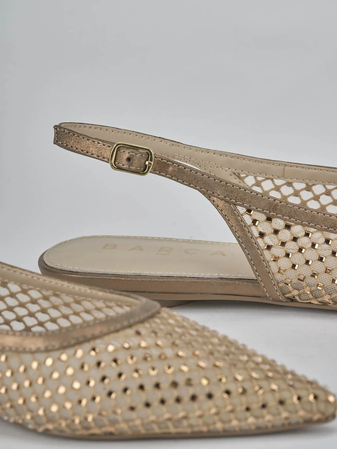 Ballerine tacco 1cm pelle bronzo