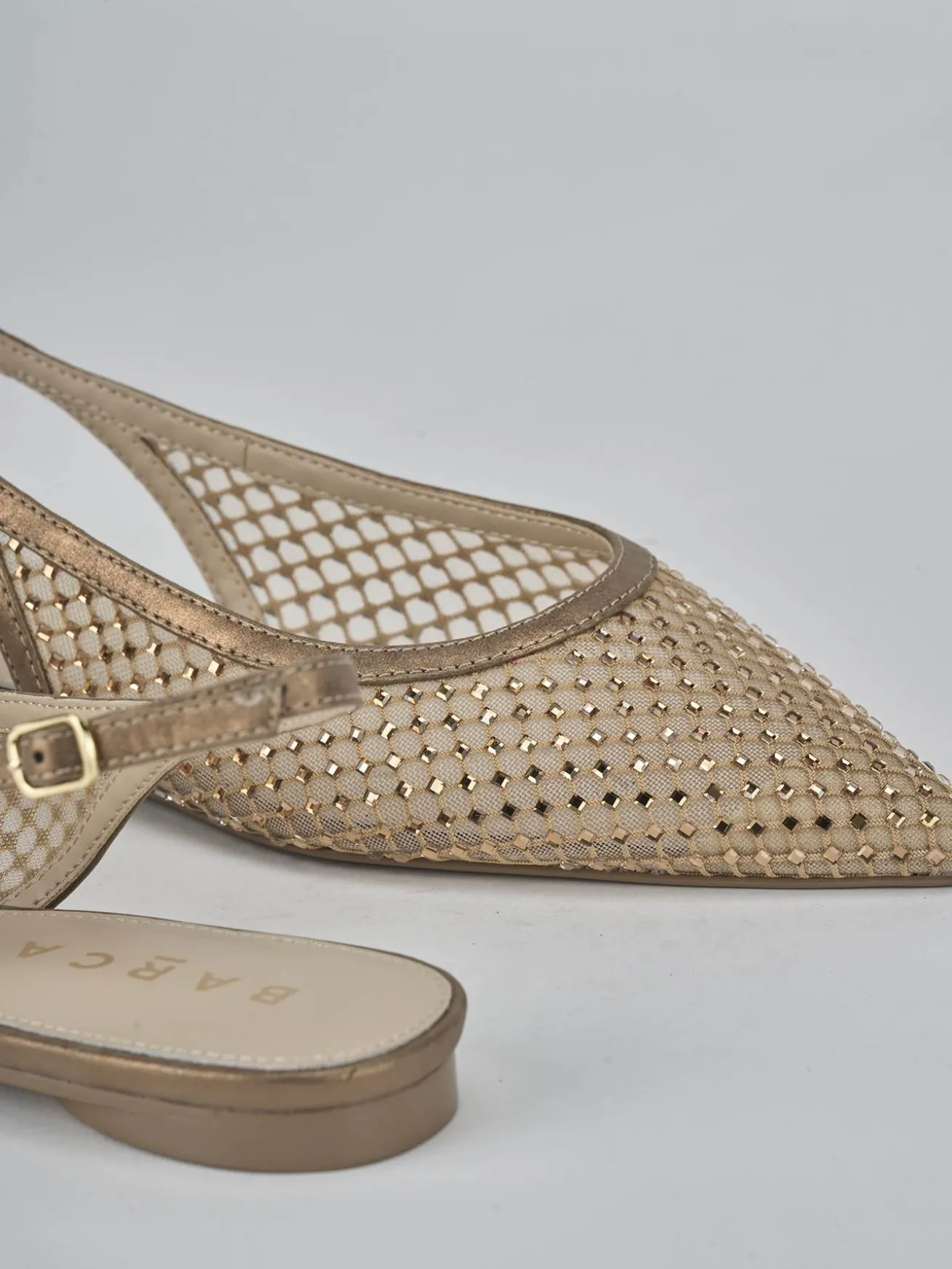 Ballerine tacco 1cm pelle bronzo