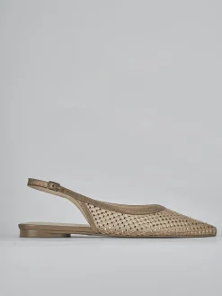 Ballerine tacco 1cm pelle bronzo