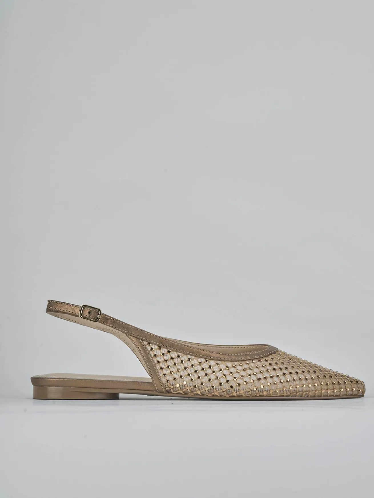 Ballerine tacco 1cm pelle bronzo