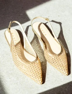 Ballerine tacco 1cm pelle bronzo