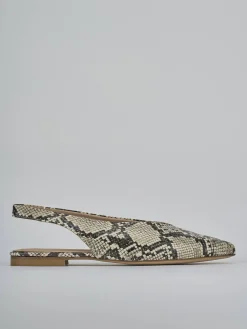 Ballerine tacco 1cm pitone beige