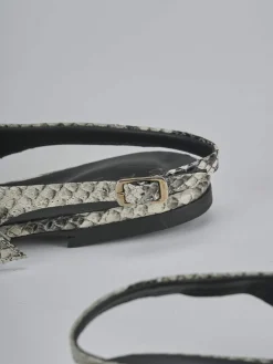 Ballerine tacco 1cm pitone beige