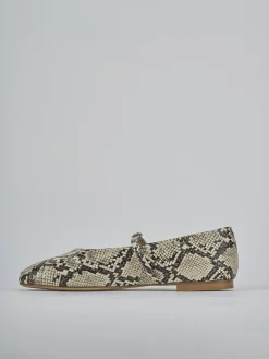 Ballerine tacco 1cm pitone beige