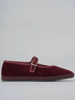 Ballerine tacco 1cm velluto bordo'