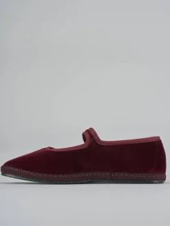 Ballerine tacco 1cm velluto bordo'