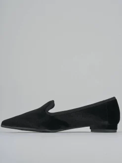 Ballerine tacco 1cm velluto nero