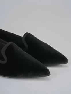 Ballerine tacco 1cm velluto nero