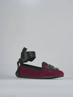 Ballerine tacco 1cm velluto bordo'