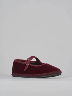 Ballerine tacco 1cm velluto bordo'