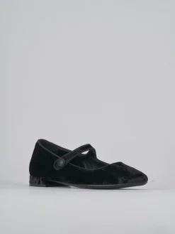 Ballerine tacco 1cm velluto nero