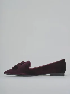 Ballerine tacco 1cm velluto bordo'