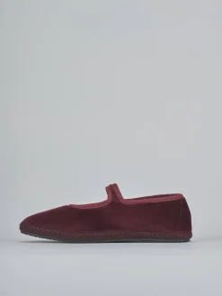 Ballerine tacco 1cm velluto bordo'