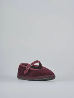 Ballerine tacco 1cm velluto bordo'