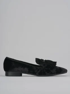 Ballerine tacco 2cm velluto nero