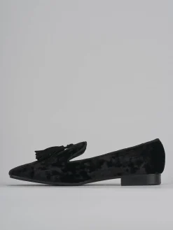 Ballerine tacco 2cm velluto nero