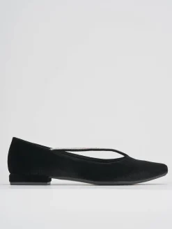 Ballerine tacco 1cm velluto nero