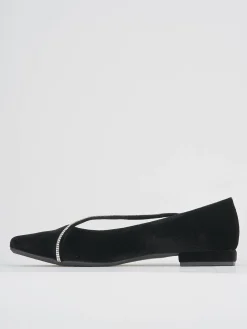 Ballerine tacco 1cm velluto nero