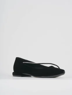 Ballerine tacco 1cm velluto nero