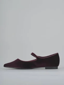 Ballerine tacco 1cm velluto bordo'