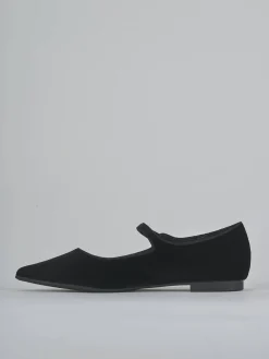 Ballerine tacco 1cm velluto nero