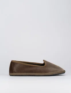 Ballerine tacco 1cm velluto testa