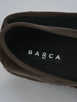 Ballerine tacco 1cm velluto testa