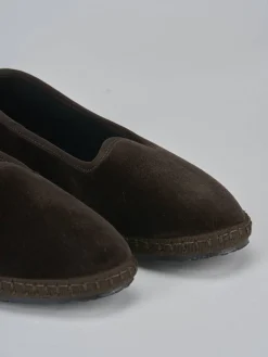 Ballerine tacco 1cm velluto testa