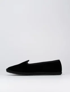 Ballerine tacco 1cm velluto nero