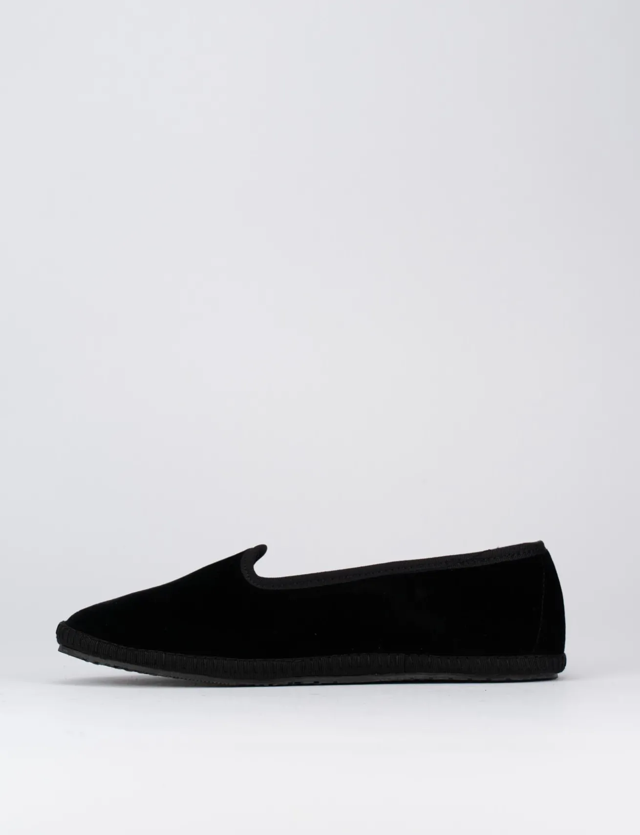 Ballerine tacco 1cm velluto nero
