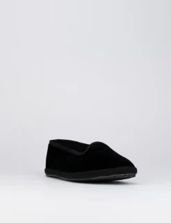 Ballerine tacco 1cm velluto nero