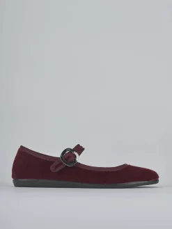 Ballerine tacco 1cm velluto bordo'