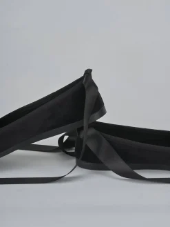 Ballerine tacco 1cm velluto nero