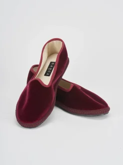 Ballerine tacco 1cm velluto bordo'