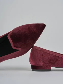 Ballerine tacco 1cm velluto bordo'