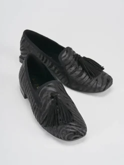 Ballerine tacco 1cm velluto nero