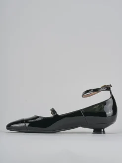 Ballerine tacco 3cm vernice nero