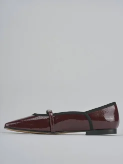 Ballerine tacco 1cm vernice bordo'