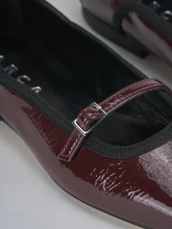 Ballerine tacco 1cm vernice bordo'