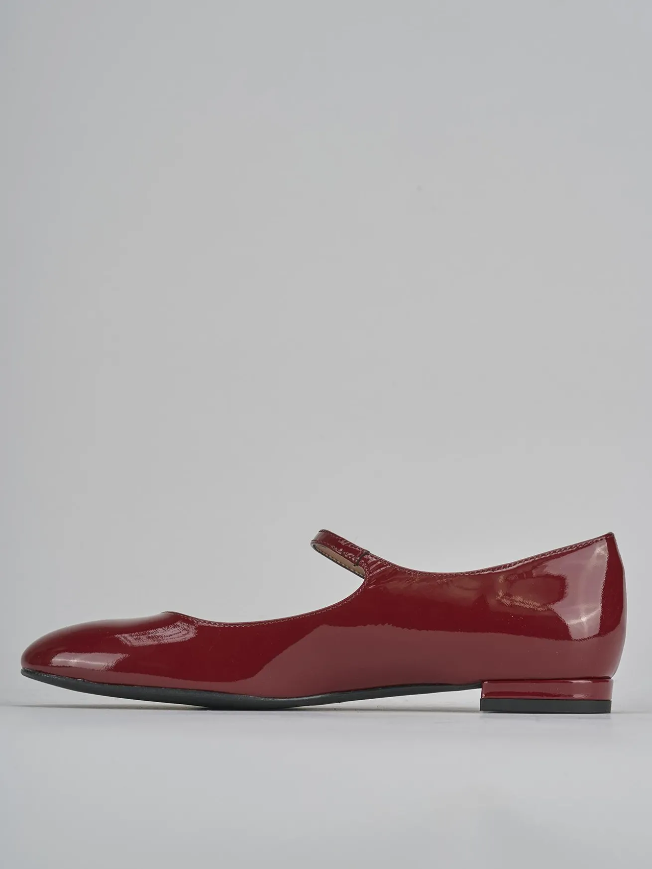 Ballerine tacco 2cm vernice bordo'