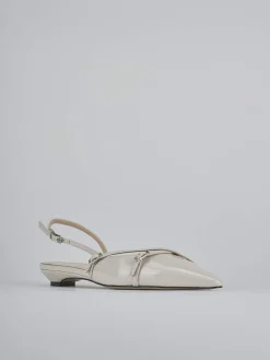 Ballerine tacco 2cm vernice beige