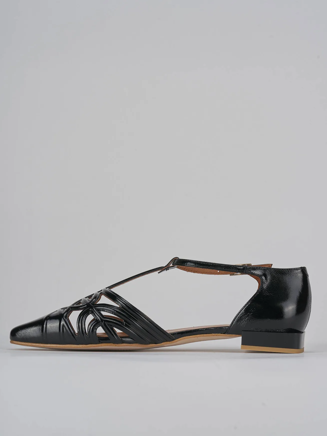 Ballerine tacco 1cm vernice nero