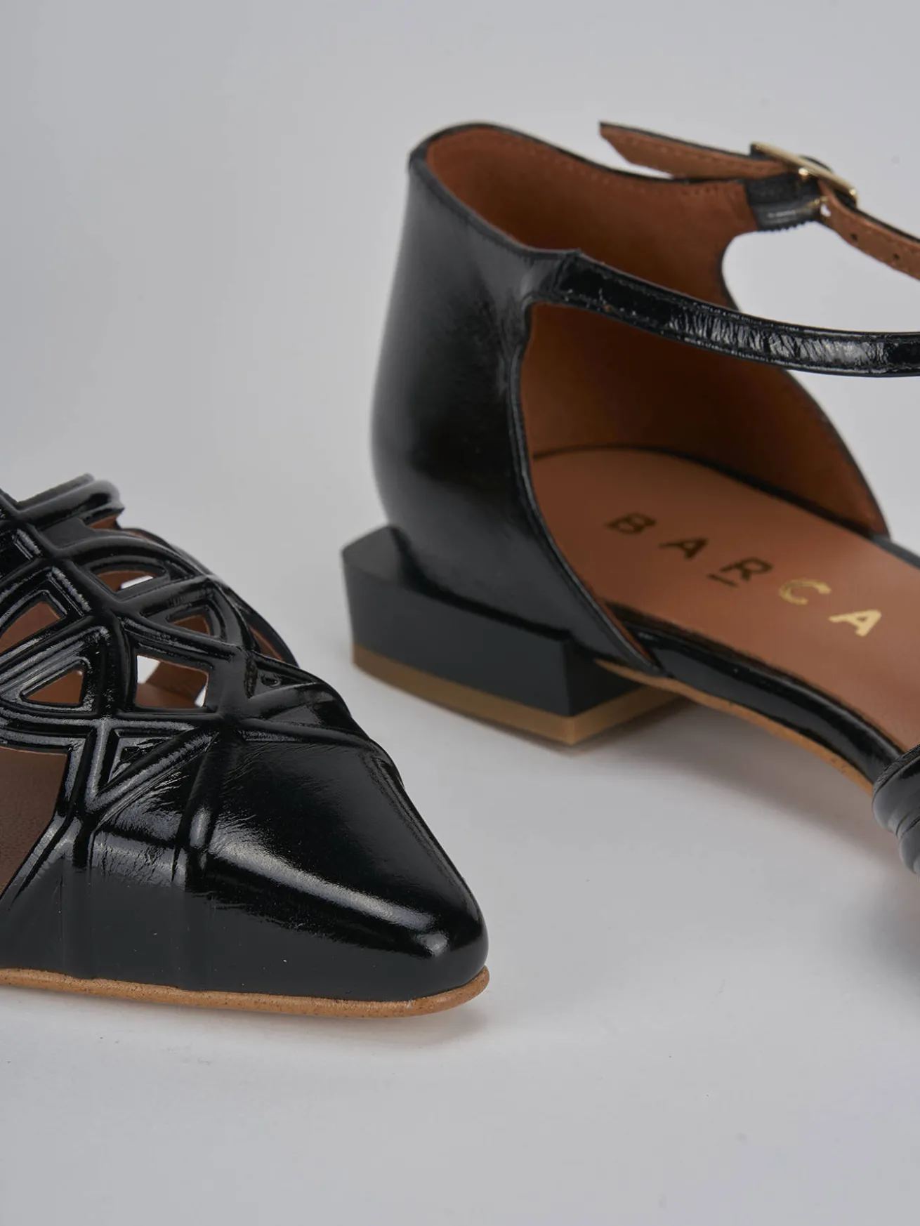 Ballerine tacco 1cm vernice nero