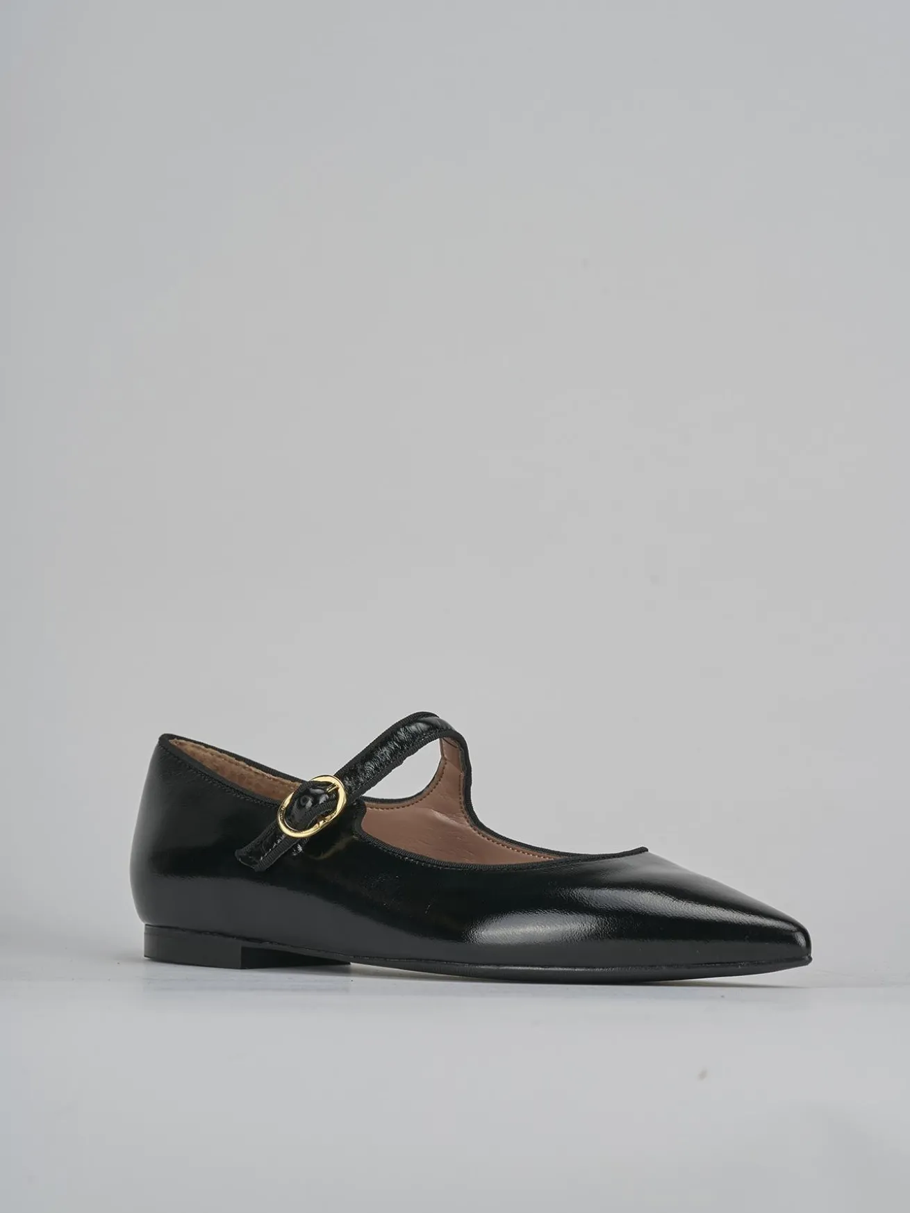 Ballerine tacco 1cm vernice nero