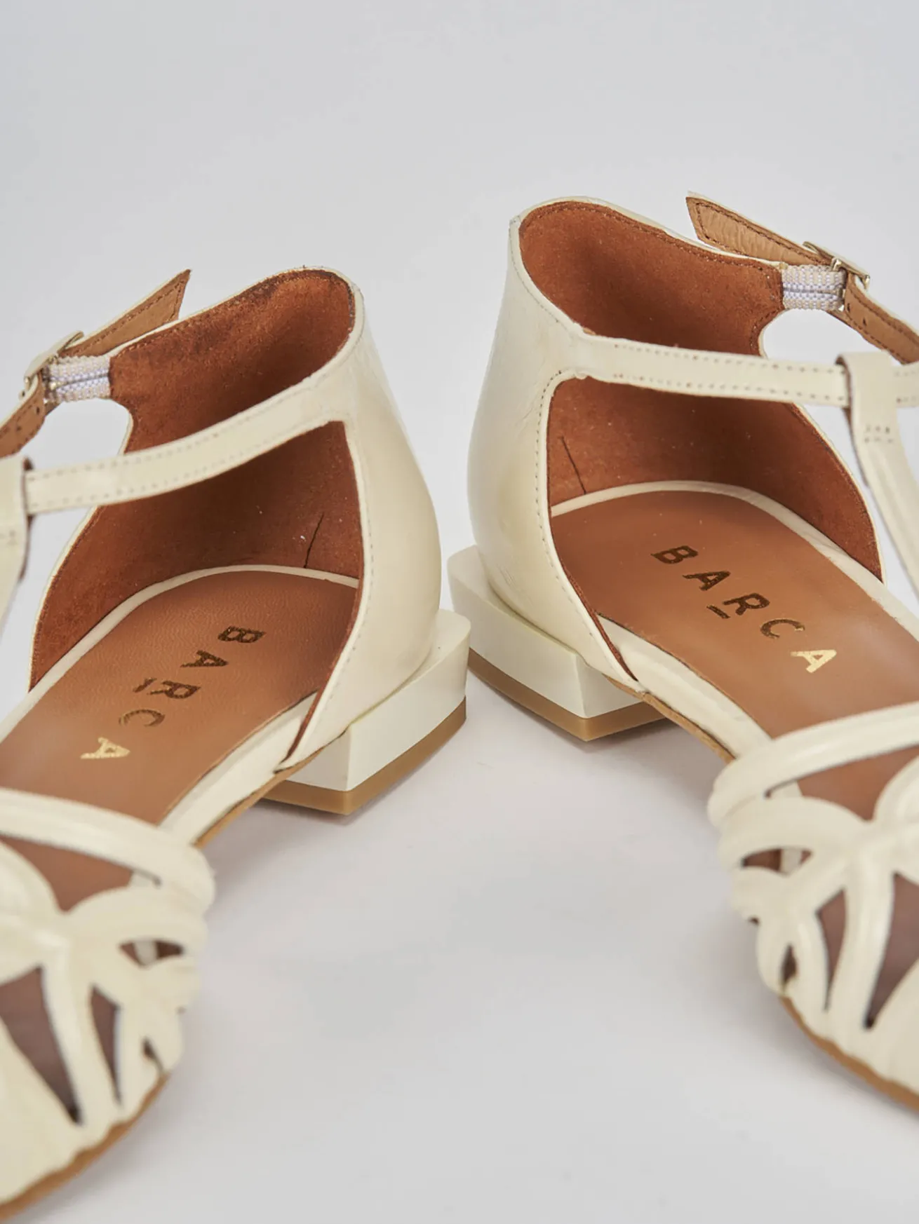 Ballerine tacco 1cm vernice beige