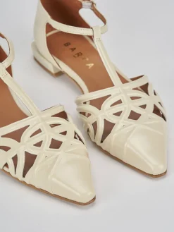 Ballerine tacco 1cm vernice beige